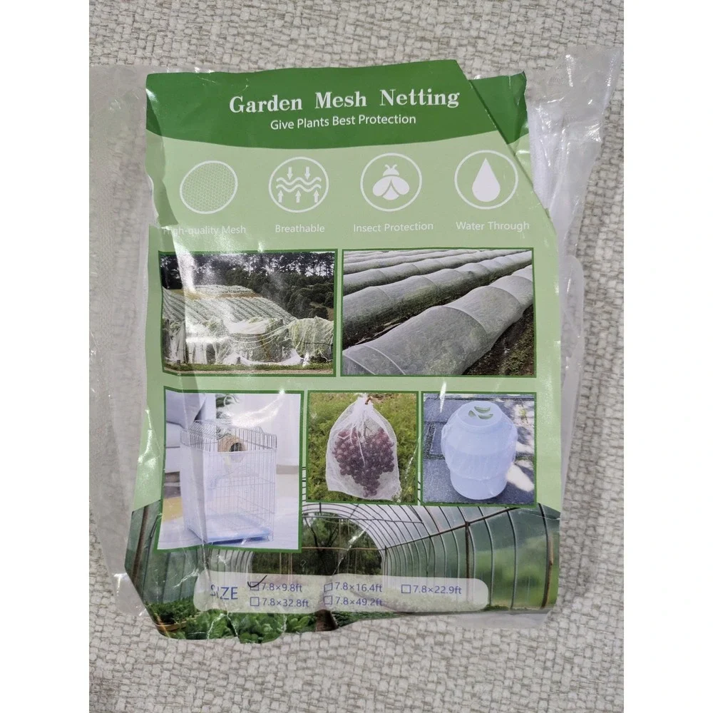 Garden Mesh Netting - ultra fine mesh light/water through breathable 7.8‎ X 9.8